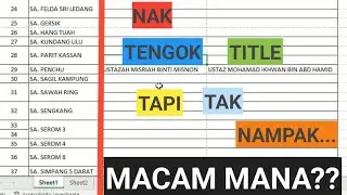 Cara Nak Freeze Multiple Rows / Columns | Freeze Panes #tutorial #freezepanes #exceltutorial