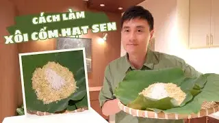 MAKING GREEN RICE WITH LOTUS SEEDS AND COCONUT // EASY RECIPE