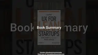 UX for Lean Startups - 1 Minute Book Summary and Review #Shorts