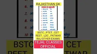 BSTC 2024 ONLINE CLASS राजस्थान के प्रमुख बांध | RAJASTHAN GK THEORY CLASS | BSTC 2024 FORM DATE #gk