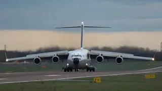 KUWAIT C-17 ARRIVAL | NEWCASTLE AIRPORT PLANESPOTTING 4K