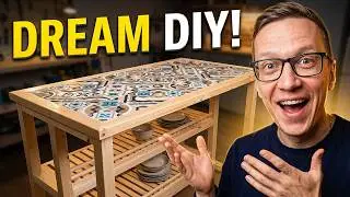 EASY KITCHEN ISLAND BUILD! 🛠️✨ Create Your Dream Timber & Tile Design!