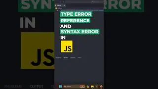 ✅ Type, reference and syntax errors in javaScript 🔥 
