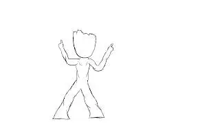 Baby Groot Dancing to Baby I'm yours - BreakBot (Adobe Animate CC Animation)
