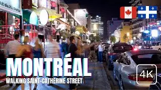 🇨🇦 Walking Montreal Nightlife 2022! Downtown Packed with Party People! [4K Ultra HDR/60fps]