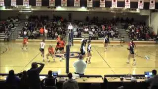 Carson-Newman Volleyball 2013: Incredible under the net save
