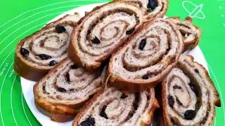 Потрясающе вкусные рулеты с орехами и изюмом из дрожжевого теста. #рулеты