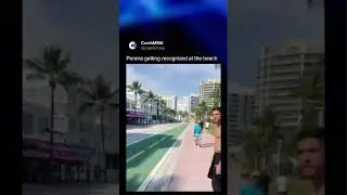 Alex Pereira gets recognized at the beach