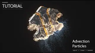 Cinema 4D Tutorial Create a Advection Particles using X-Particles and Octane Render