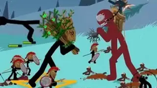 Stickman War Gameplay Walkthrough The dark wizard controls the giant and summons zombies