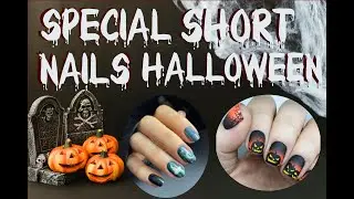 Special short nail designs for Halloween