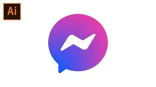 How to create messenger logo |messenger logo in illustrator tutorial | Khurshid Freelancer