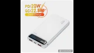 Полезная мелочь с Алиэкпресс Power Bank 20000mAh Портативное зарядное устройство
