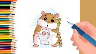 How to draw a hamster easy for kids
