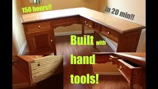 FULL BUILD!! 3 months of work! How I made an executive desk with hand tools!