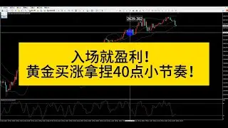 【直播回顾】入场就盈利！黄金买涨拿捏40点小节奏！