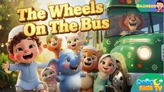 Islamic wheels on the bus (Animal version) | Muslim kids nursery rhyme | 