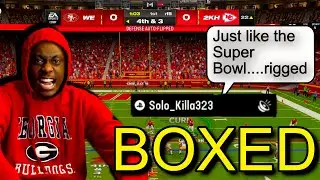 I HAD THIS 49ER FAN IN A BOX THE WHOLE GAME