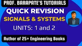 QUICK REVISION OF SIGNALS AND SYSTEMS (Units 1 and 2)