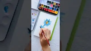 Blue flower drawing #beautiful #viralvideo