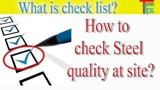 How to check reinforcement at site?? | What is Check List??