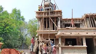 slab dhalai with lift machine || lifting slab dhalai || chhad dhalai