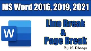 Page Break in MS Word | line break in ms word| page break ko kaise hataye | MS Word Tutorials