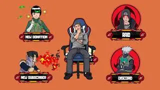 Excellent Animated Overlay Package Naruto Theme For Your Streamer