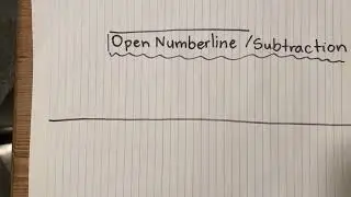 Open Number Line Subtraction Strategy