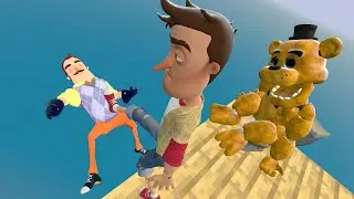 Hello neighbor ragdolls funny fails and jumps