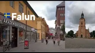 Walk in Falun City & Falu Koppargruva - [4K]