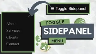 How to create Collapse Sidepanel using HTML, CSS and JavaScript