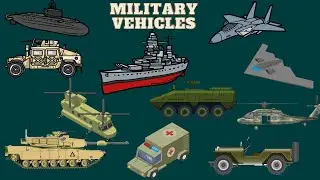 Military vehicles in ENGLISH for Kids