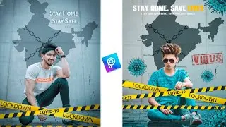 Lockdown Photo Editing || lockdown photo editing 2021 | Virus Photo Editing
