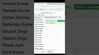English to Hindi in Excel | Google sheet | Google Translate 