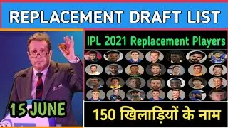 150 Players List for IPL 2021 Replacement Draft || Country Wise All Names