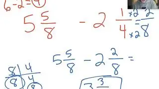 Subtracting Fractions With Regrouping