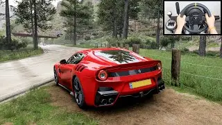 Ferrari F12 TDF - Forza Horizon 5 | Steering Wheel Gameplay