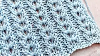 A new delicate knitting pattern for knitting a sweater, jumper, scarf