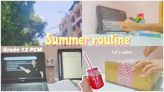 Summer Routine 🌤️✨| Study Vlog Class 12 | Summer Study Vlog