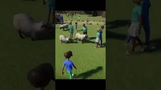 Planet Zoo Guest Petting Animal Animation. 