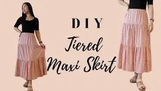DIY EASY TIERED MAXI SKIRT