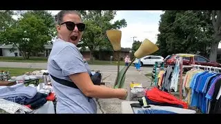 I Can't Believe I Found This Vintage Lamp | Local Neighborhood Yard Sale Finds