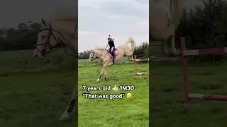 👍🏻 over 1M30 one hand 🤚 #horse #showjumping #equestrian #horseriding #pony #horselover #fyp