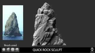 Zbrush quick rock Sculpting [40min]
