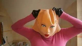 Masking video - latex and female mask