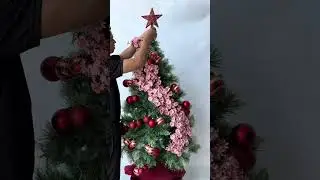 Idéias decorar árvore de natal com flores artificiais 2025 🎅 🎄 