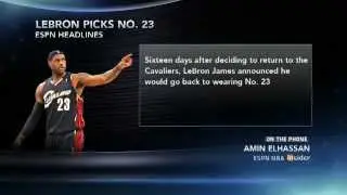 LeBron Picks No  23 For Cleveland Return  NOV 28
