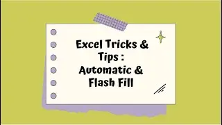 Excel Tricks & Tips: Automatic & Flash Fill
