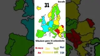 en çok 31 çeken ülkeler haritası